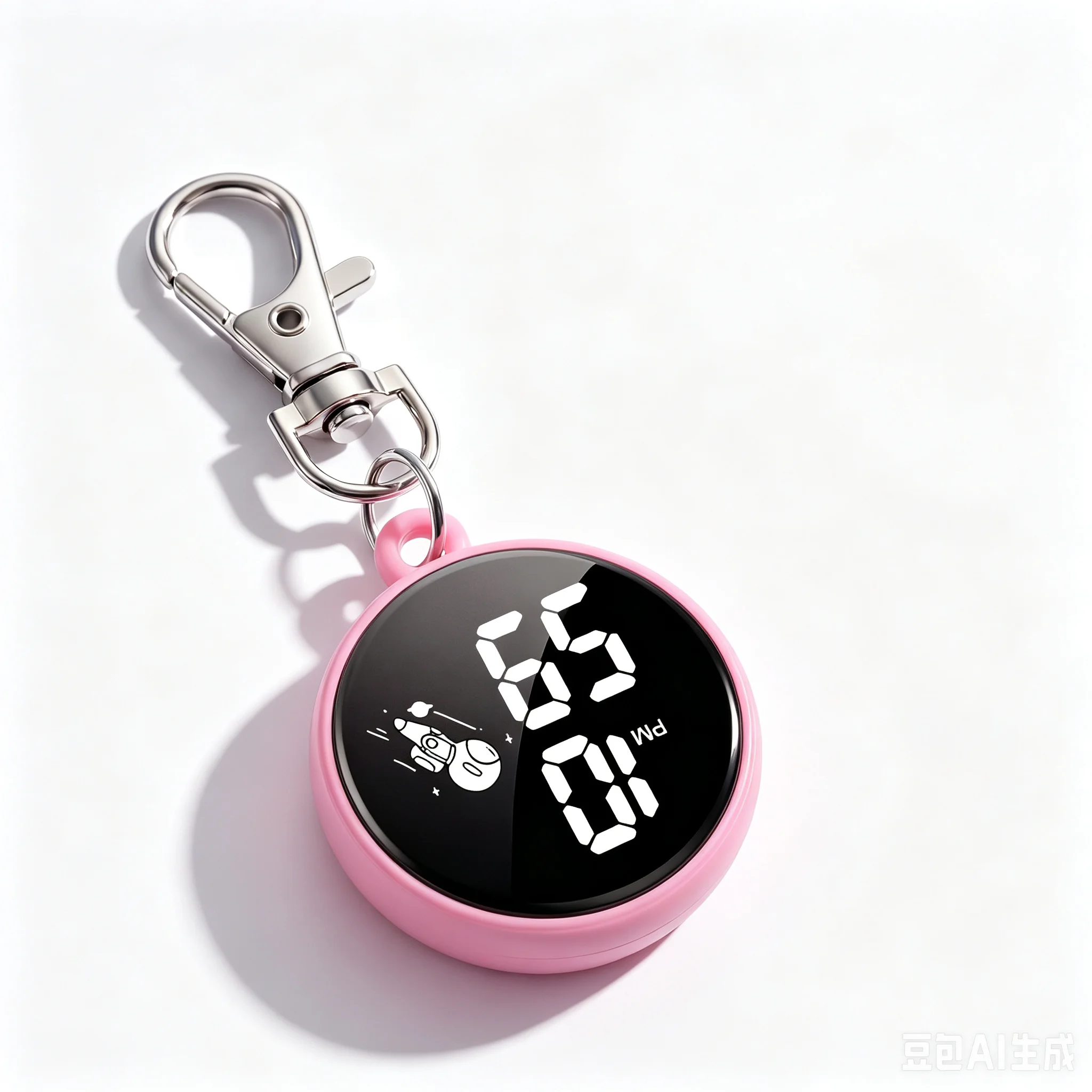Children's Portable Digital Exam Pocket Watch, Keychain Design