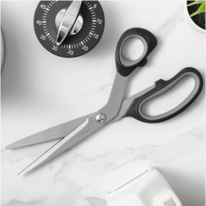 1pc Black Gray Stainless Steel Barbecue Scissors Steak Kitchen Scissors Manufacturer Kitchen Tools Household Scissors