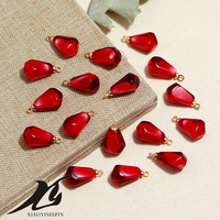 10pcs Resin Cute Red Pomegranate Seed Pendants DIY Earrings Necklace Pendants Jewelry Findings Accessories