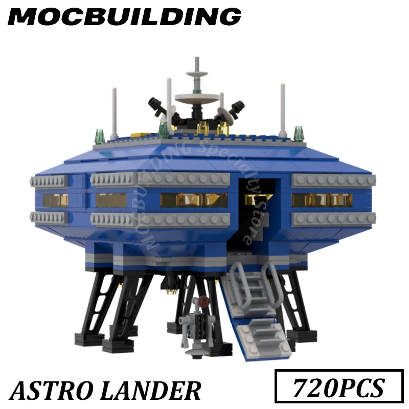 Space Lander Model Spaceship MOC Building Blocks Bricks Display Construction Toys Birthday Gifts Present