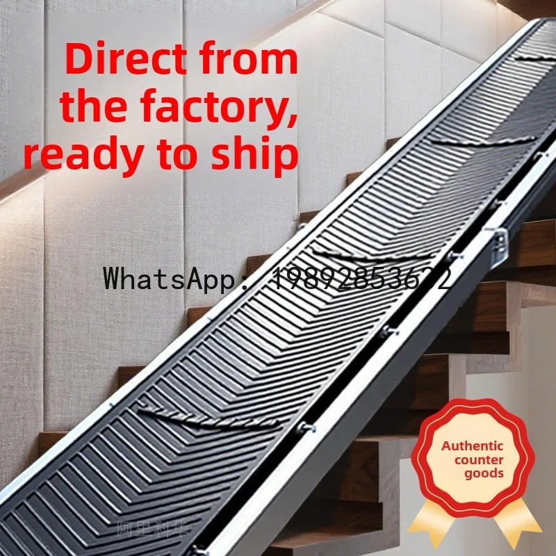 JX Folding Conveyor for Stairs, Assembly Line Conveyor Belt, Loading and Unloading, Climbing Type, Non-Slip Conveyor Belt