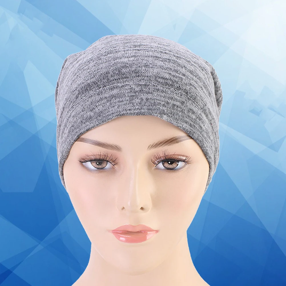 

Double Colors Satin Sleep Cap Soft Hair Protector for Overnight Use Night Dark Grey Wrap for Women Chemotherapy Patient Hair