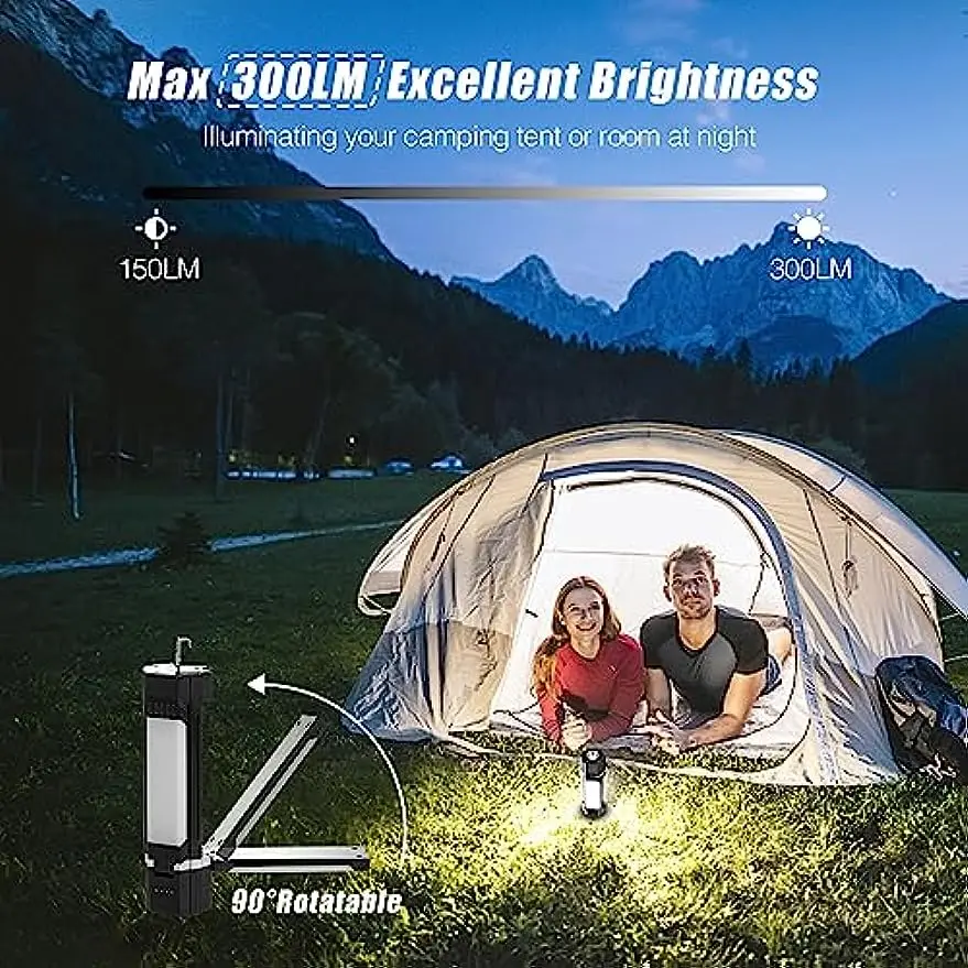 LED Camping Lights: Battery-Powered Rechargeable Outdoor Lights - Waterproof Tent Lights Emergency Power Outage Hurricane Lights