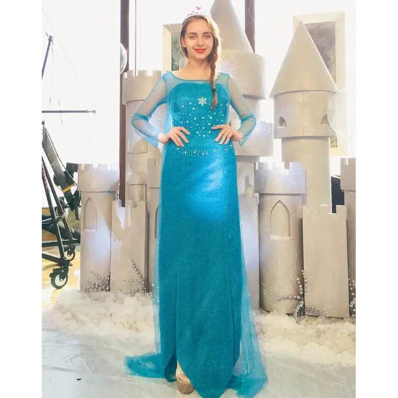 SN66 Cosplay anime costumes, ice and snow princess dresses, Elsa Elsa adult princess dresses, performance costumesW&M