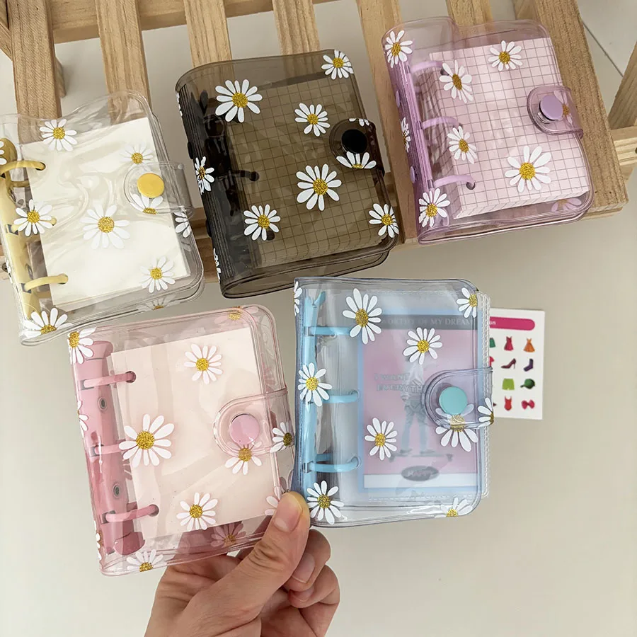 1 Set 3-Loch-Gänseblümchen-Notizbuch, Taschen-Notizblock mit losem Blattring, mit 60 Blatt Gürtel/leeres Papiere, DIY Mini-Junk-Tagebuch-Handbuch – Detail 1