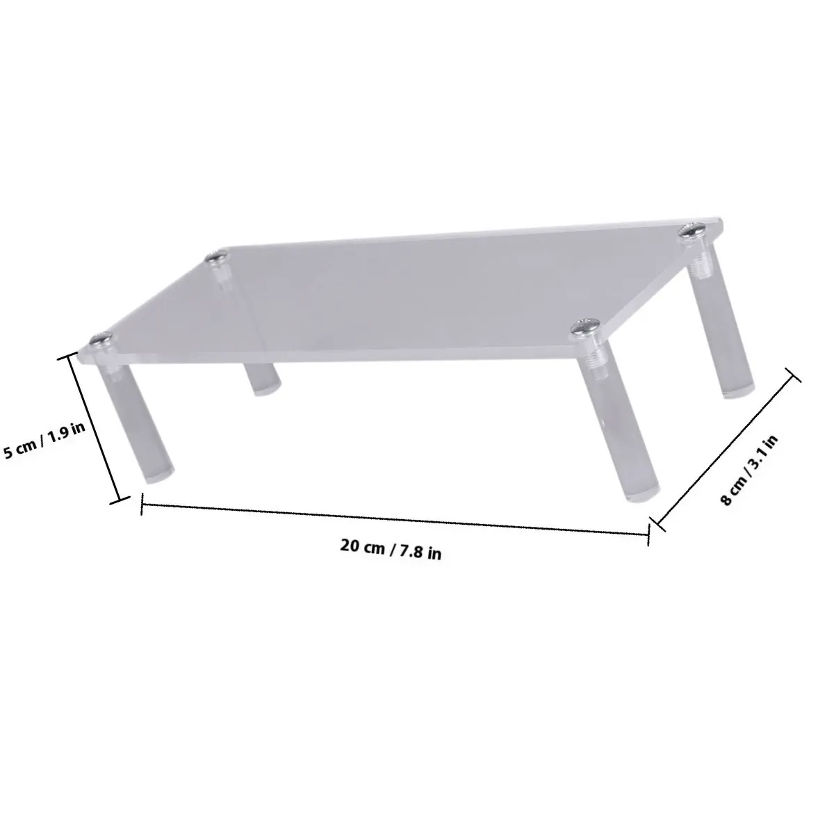 Acrylic Desktop Storage Rack Single Layer Sturdy Organizer for Car Collection Jewelry Display Stand Office Table Storage