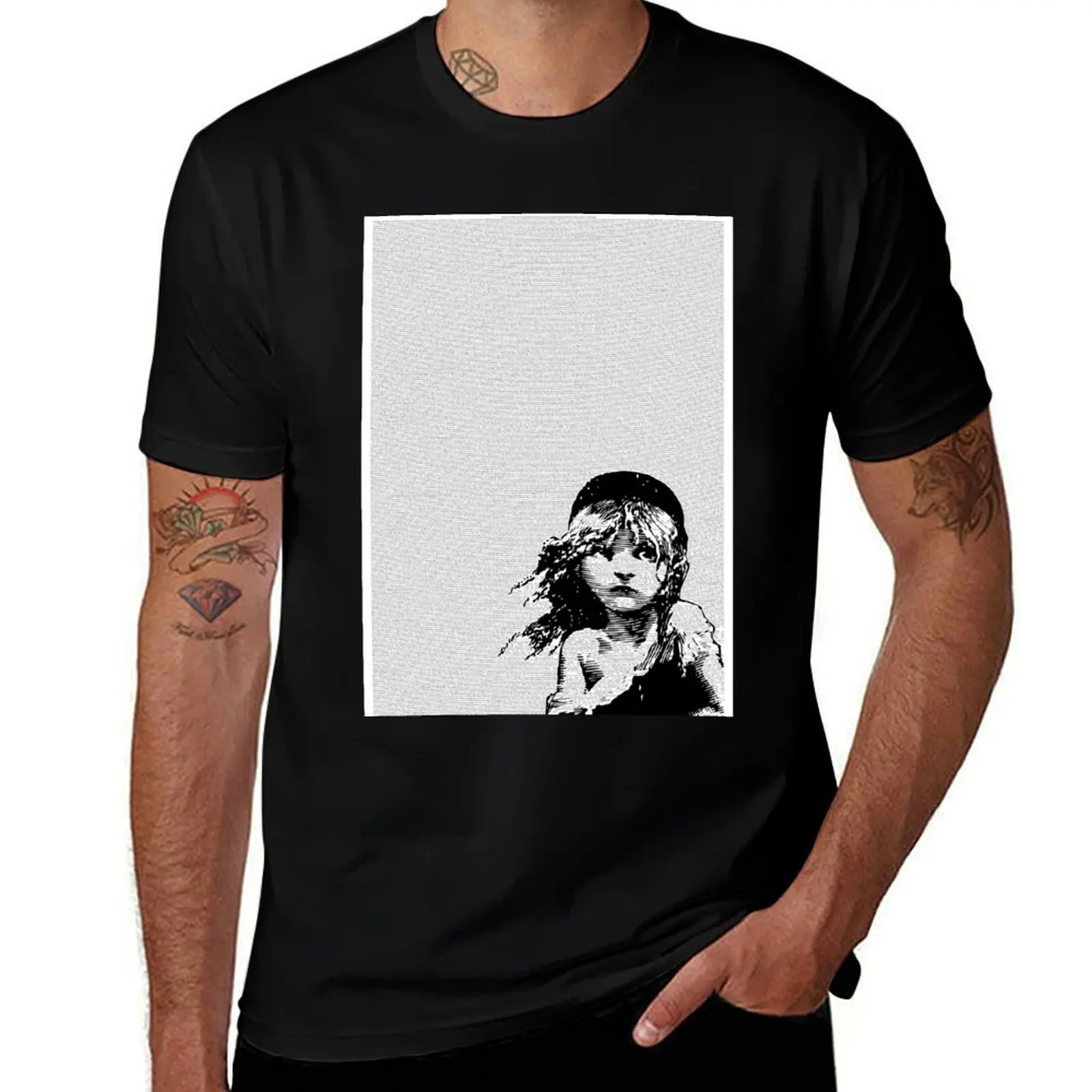 Les Miserables Musical Full Script Lyrics T-Shirt cotton t shirts man 100% T-Shirt