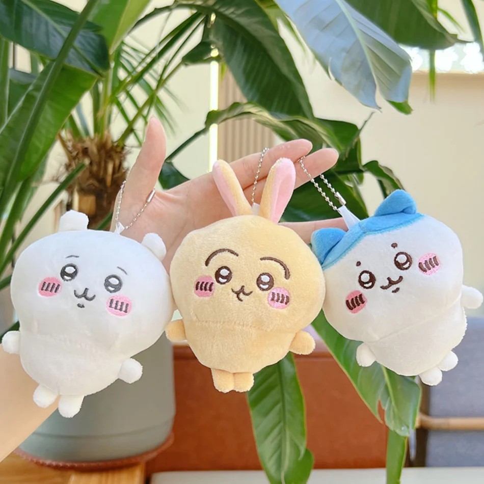 Chiikawa muñeco de peluche colgante estrella abrazando serie Hachiware USAGI lindo llavero de dibujos animados llavero colgante