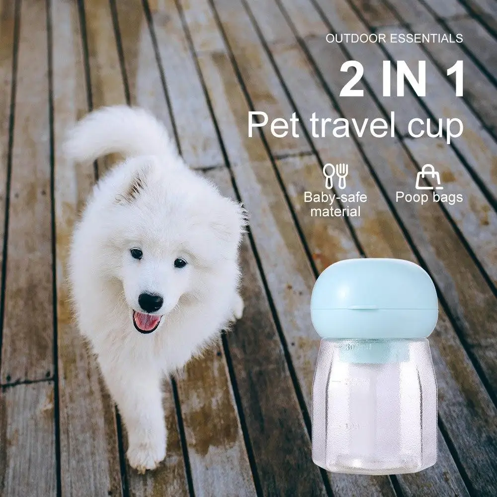 

Heat-Resistant Travel Dog Water Bottle Food Grade Dual-use Portable Water Feeders Large Capacity Clear Scale