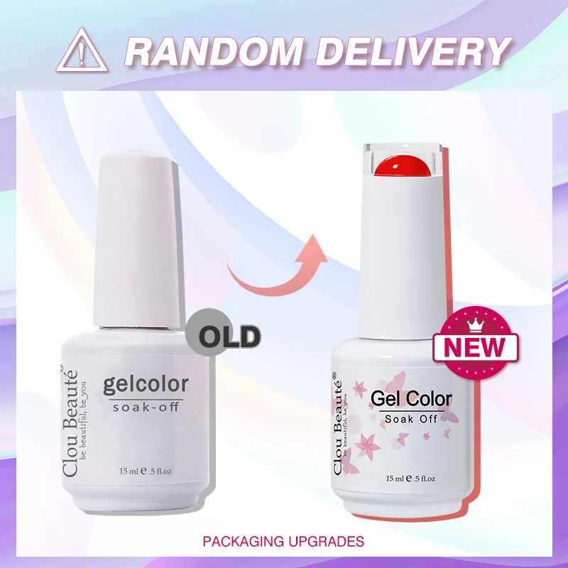 Clou Beaute 10/12/20/24 Stück HEMA TPO FREE Gel Nagellack Maniküre Set Rot Grün Rosa Nail Art Kit Semi Permanent Nagellack