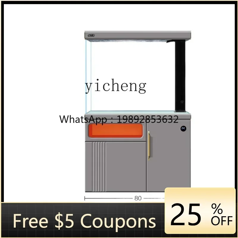 

Fish Tank Living Room Aquarium Hallway Household Floor Small Medium Partition Super White Bottom Filter