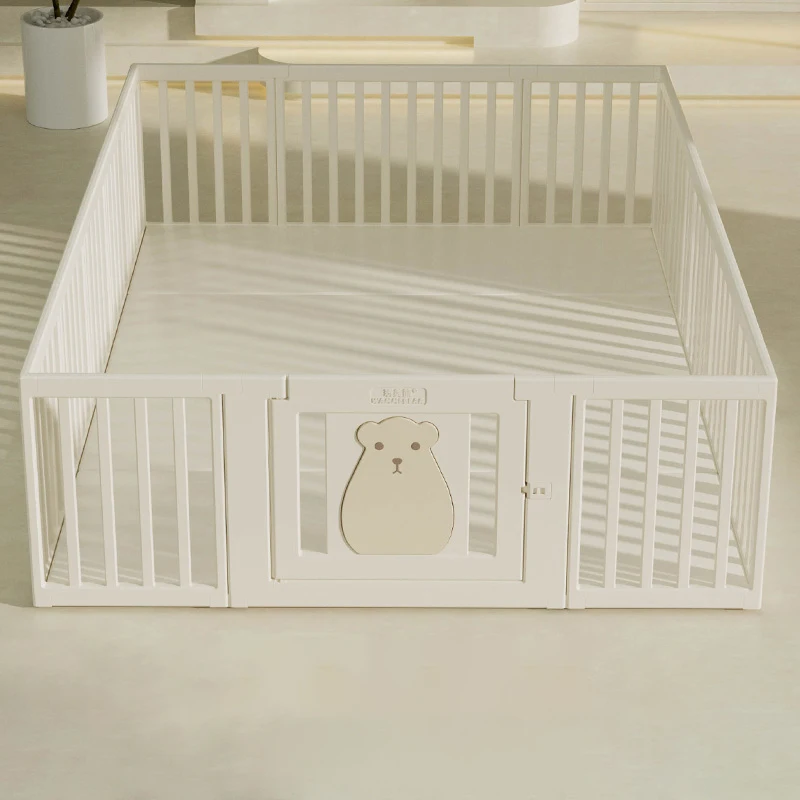 2022 Newest design soft play sturdy wood  playpen white for baby playpen baby laufstall corral de bebe