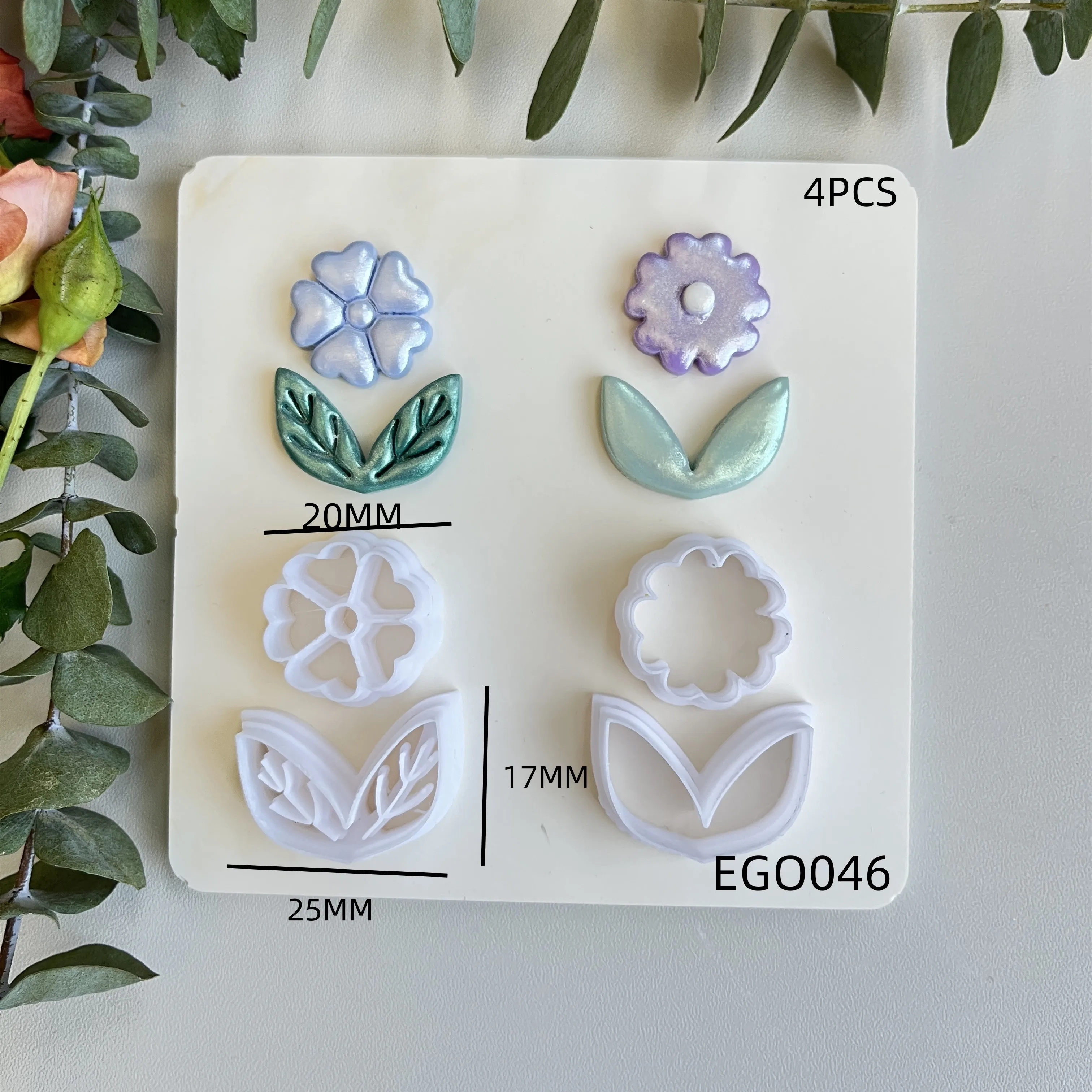 Weiche Keramik-Polymer-Ton-Schneidemaschine, romantische Blumenform, Schneidform, DIY handgefertigte Ohrringe, Schmuck, Anhänger, Herstellungswerkzeug – Detail 2