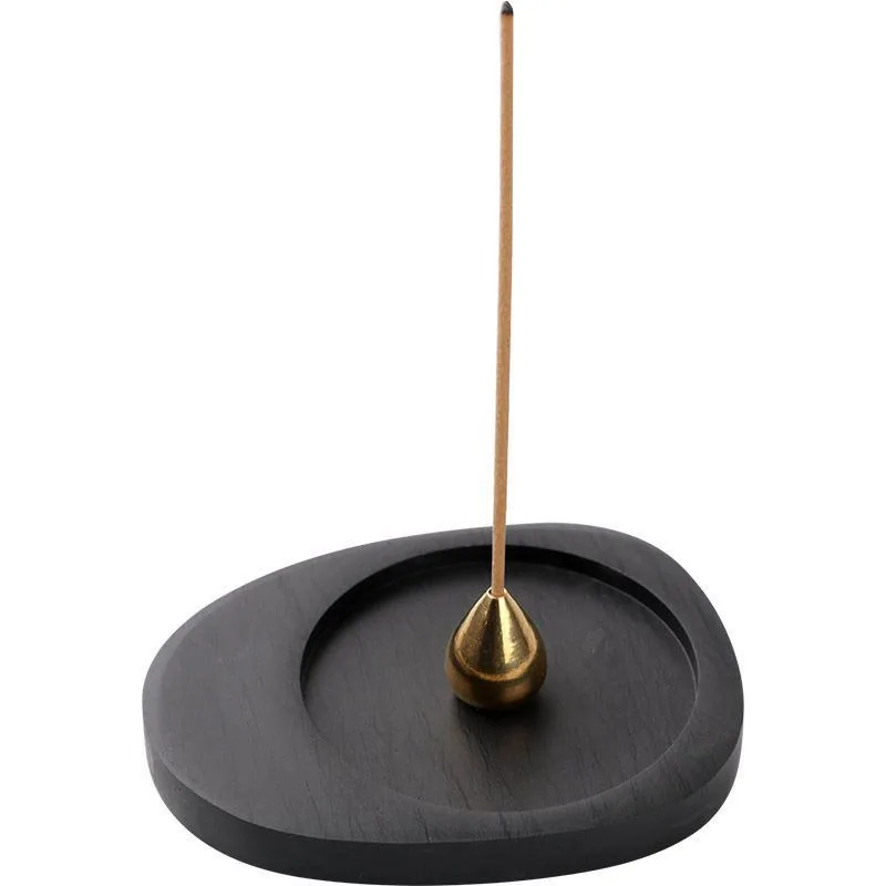 

Fragrance seat small indoor simple modern pure copper line incense tower incense base tray ornament