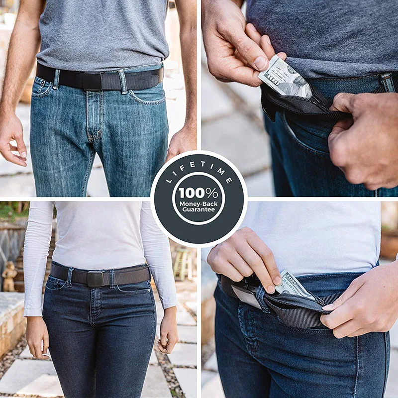 Anti-Theft Travel Waist Bag 120cm Hidden Money Strap Belt Wallet for Women And Men Portable Secret Hiding Belt Cash Holder