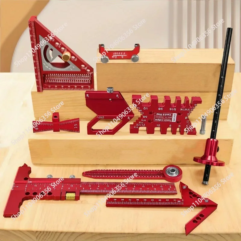 for Woodworking Measuring Tool Kit with Storage Box Woodworking Project Planning and Layout Board Splicing Auxiliary Kit