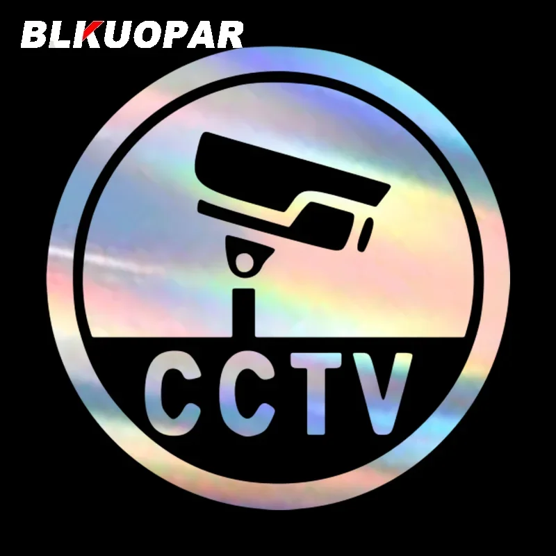 BLKUOPAR Security Camera Car Sticker Sunscreen Waterproof Laser Vinyl Die Cut JDM Decal Creative Caravan Skateboard Car Styling