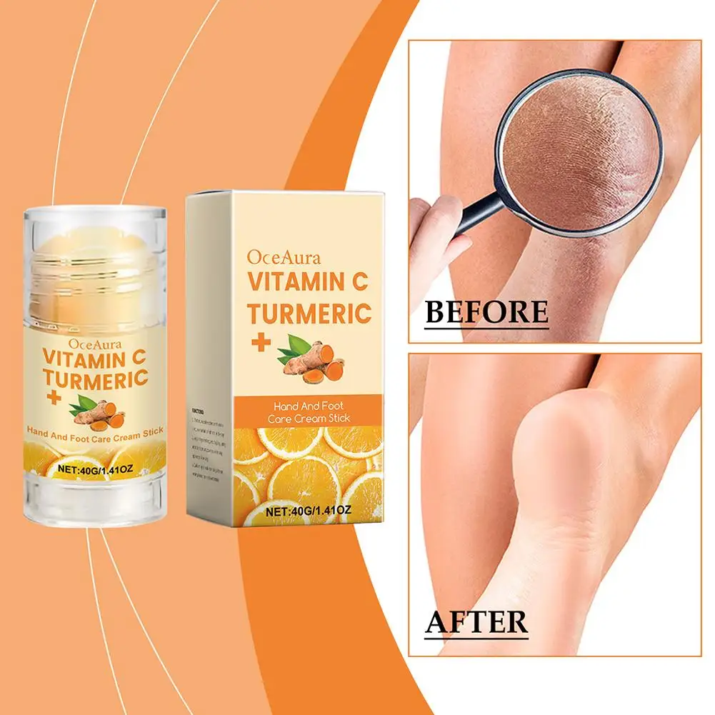 Vitamin turmeric hand and foot stick, used to moisturize and the elastic making skin hands feet, R5M9