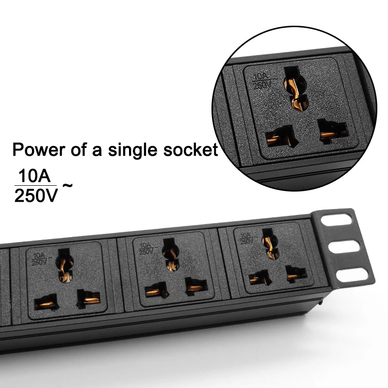 Aluminum alloy shell Industrial Socket 16A/32A Air Switch 4000/8000W Superpower Universal Power strip 21 Units Outlet