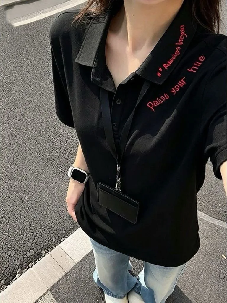 Retro American Embroidered  Shirt Men's Short Sleeve Turn-down Collar Handsome Summer Casual Style Loose Top Breathable