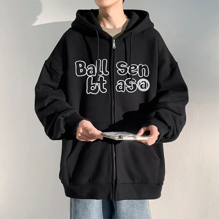 

Мужская толстовка-кардиган American Sle, весенне-осенняя, свободного кроя, спортивная, повседневная, с принтом, молодежная, модная, толстовка-свитшот