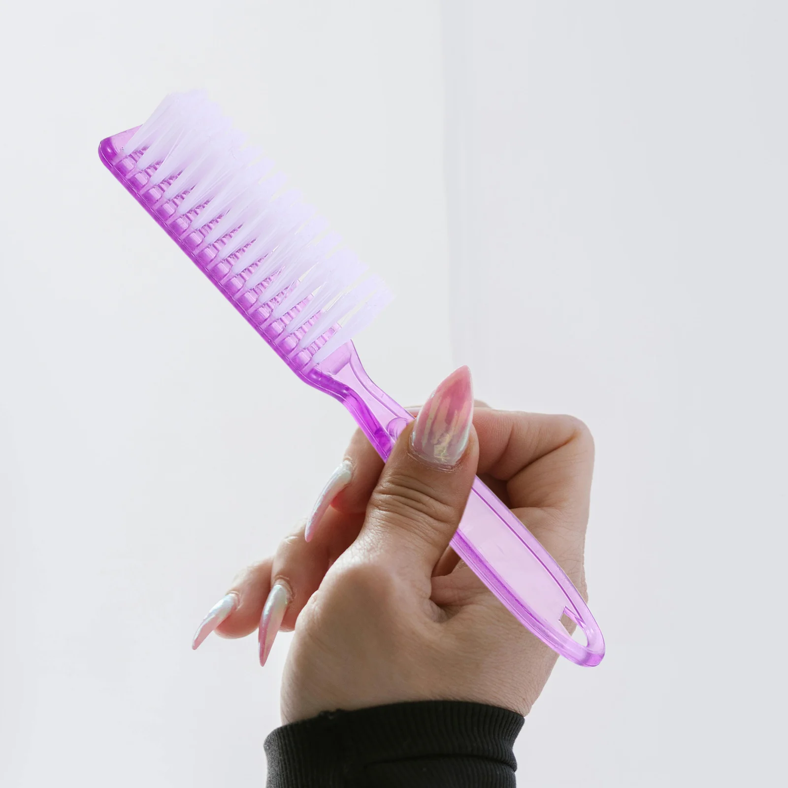 

10 шт., щетка для пыли для ногтей, ручная портативная щетка для чистки ногтей для ногтей, маникюрный салон, скруббер для удаления пыли