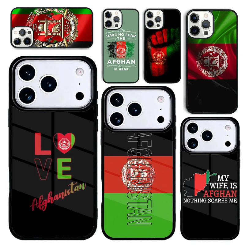 Capa Case for iPhone 17 Air 16 Pro Max 15 Plus 11 13 Mini 14 12 Back Phone Cover Afghan Afghanistan Flag