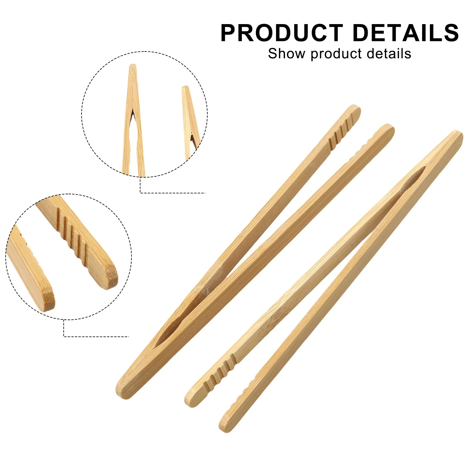 Hot Sale Bamboo Wooden Tea Clips Kitchen Food Tongs Salad Toast Tong Tweezer Ice Sugar Tea Clip Teaware Accessories Christmas