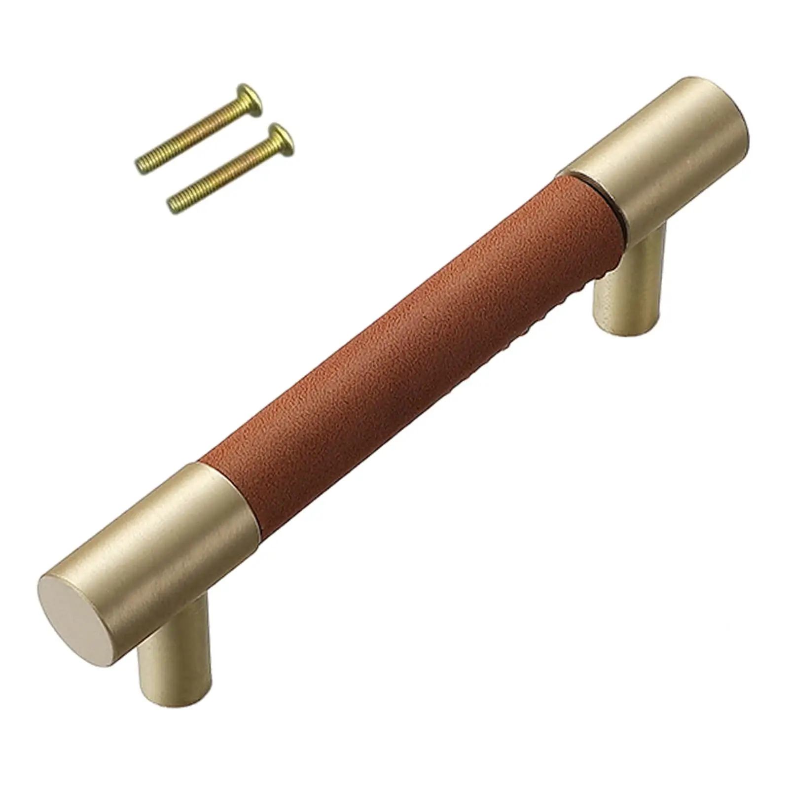 Kitchen Cabinet Handles Brass Solid T-Bar Door Handle Modern Gold Copper
