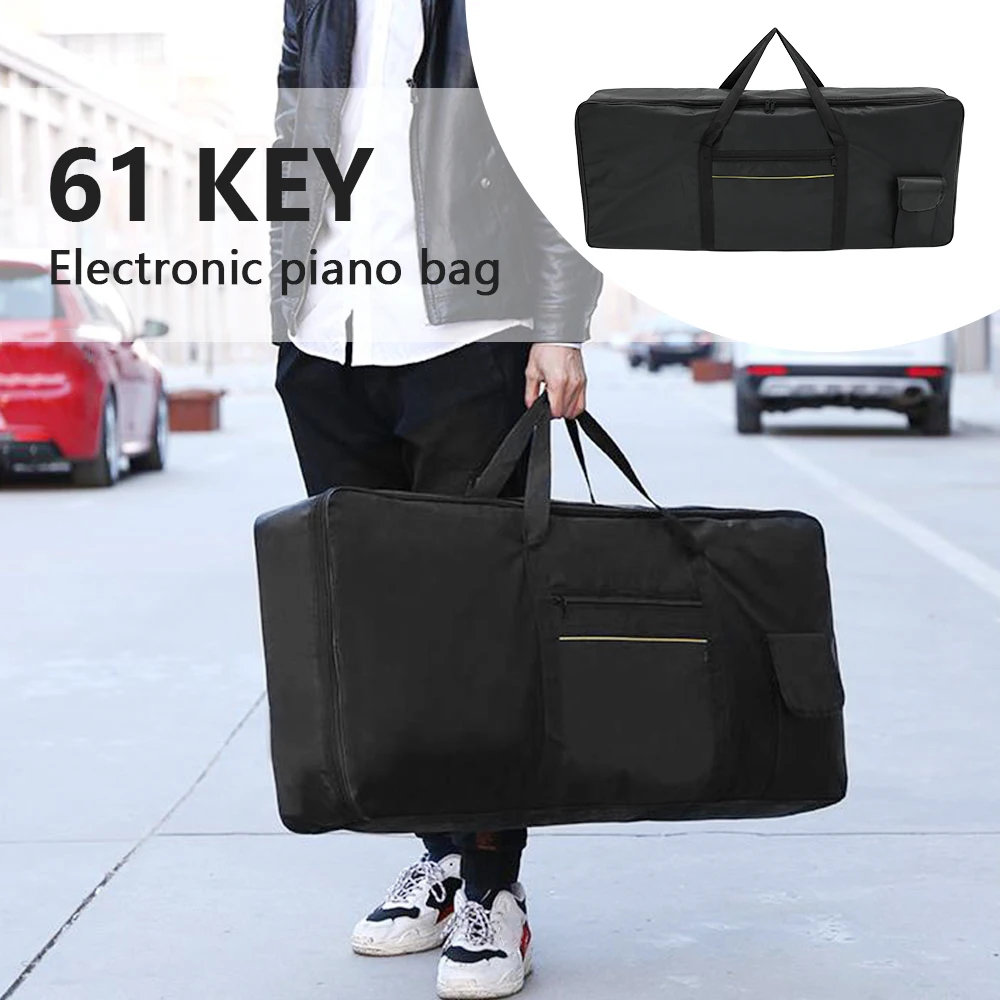 61 Key Keyboard Bag Instrument Thicker Nylon 61 Key Keyboard Bag Waterproof Electronic Piano Cover Case for Home Outdoor Travel