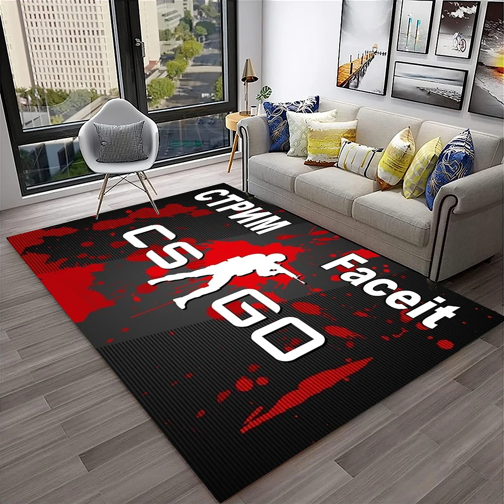 CS GO,Counter Strike Game Gamer 3D Carpet Rug for Home Living Room Bedroom Sofa Doormat Decor,kids Area Rug Non-slip Floor Mat