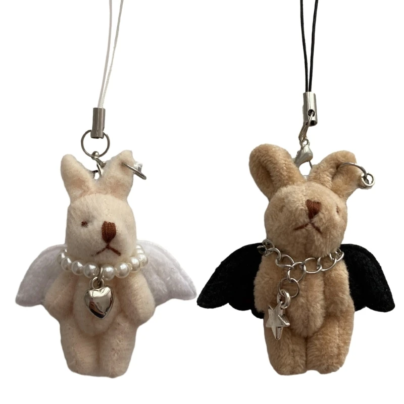 

Rabbit Keychain Keyring Handbag Accessories Alloy Material for Teens Children Dropshipping