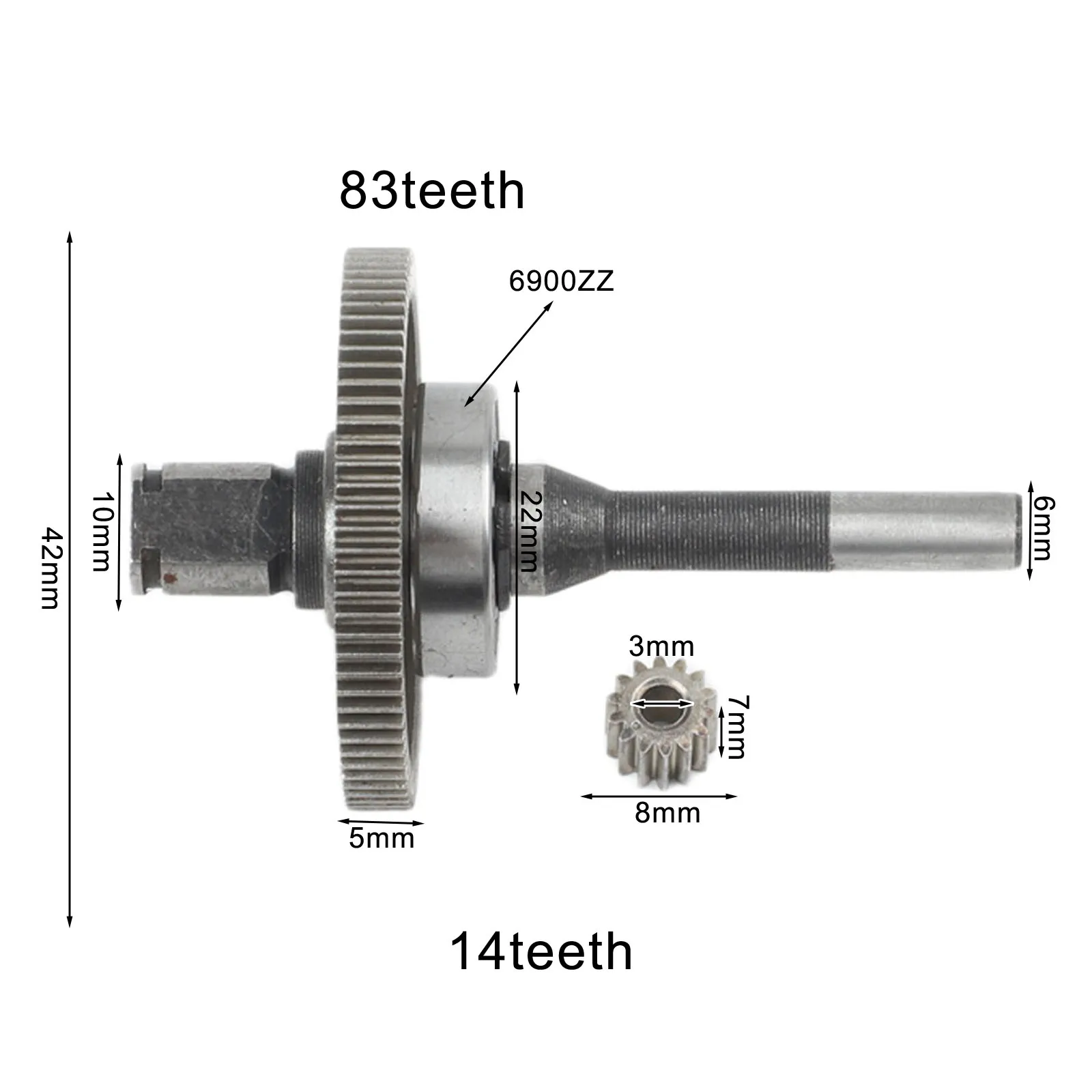 Steel Metal Gear Assembly Set For 4 6 8 Inch Electric Chainsaw Grass Trimmer Replacement Parts Lithium Motor Low Noise Accessori