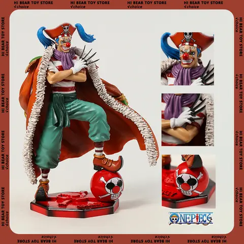 One Piece Anime Figur Four Emperors Clown Buggy Figurer 26cm PVC Staty Modellsamling Skrivbordsdekoration Barnleksaker Presenter 12 best sales Akuma no mi One Piece - №1