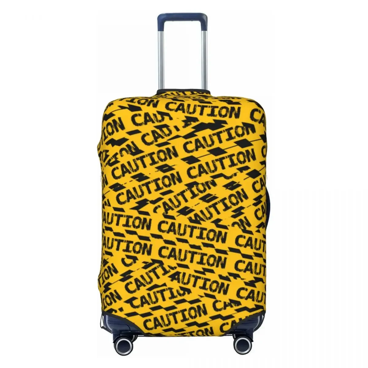 Caution Tape Pattern Suitcase Cover  Scene Travel Protector Vacation Useful Luggage Accesories