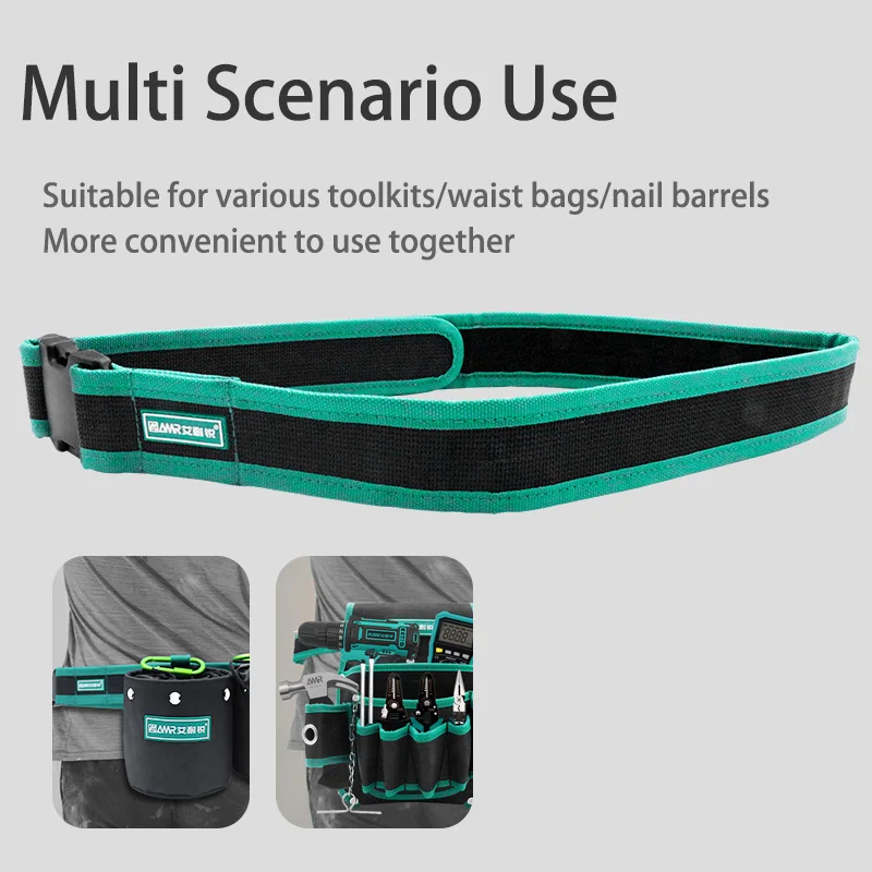 AMR Tool Waist Belt  Adjustable Men's Working Belt Wear-Resistant Oxford Cloth Universal Toolband Quick-Hang Hardened Waistband
