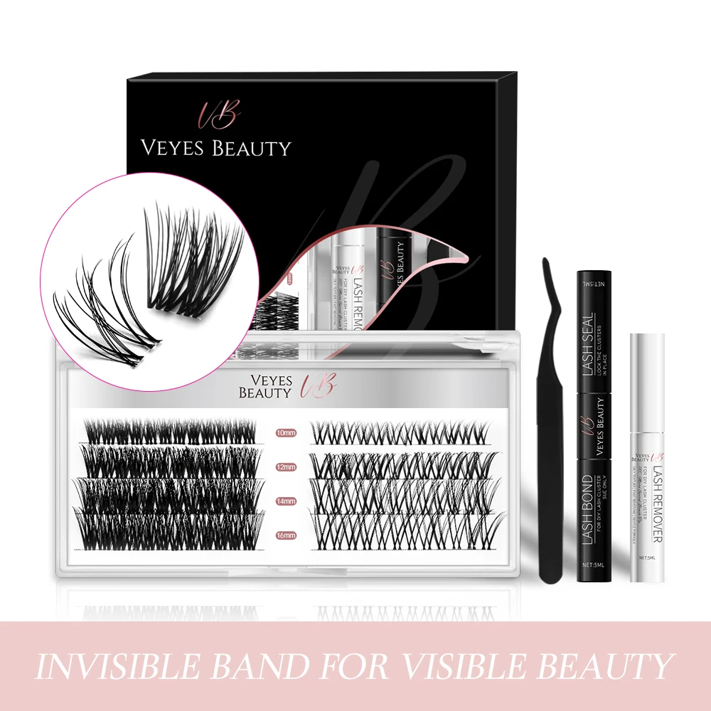 Veyesbeauty Cashmere Cluster Lash Kits Dropshipping Super Soft Super Weightlight Eyelash Extension Volume Segmented Lashes