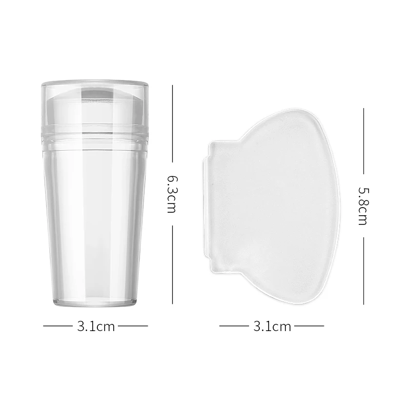 سيليكون شفاف مسمار الفن ختم عدة الفرنسية ل مانيكير لوحة ختم البولندية قالب الاستنسل ختم الختام مكشطة