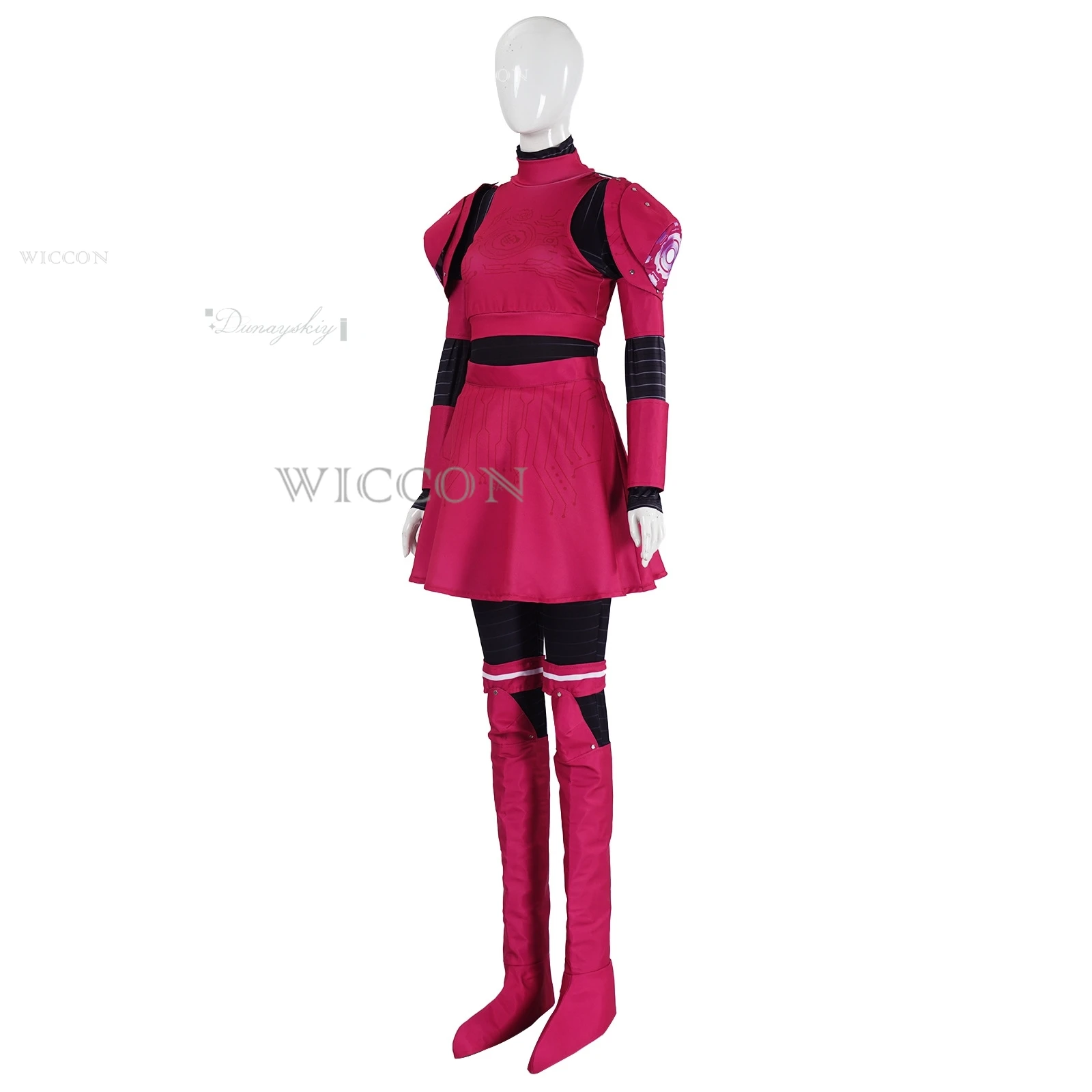 M3GAN 2.0 ميغان فستان تنكري للفتيات والنساء بدلة قتالية حمراء زي روبوت فتاة كرنفال الهالوين