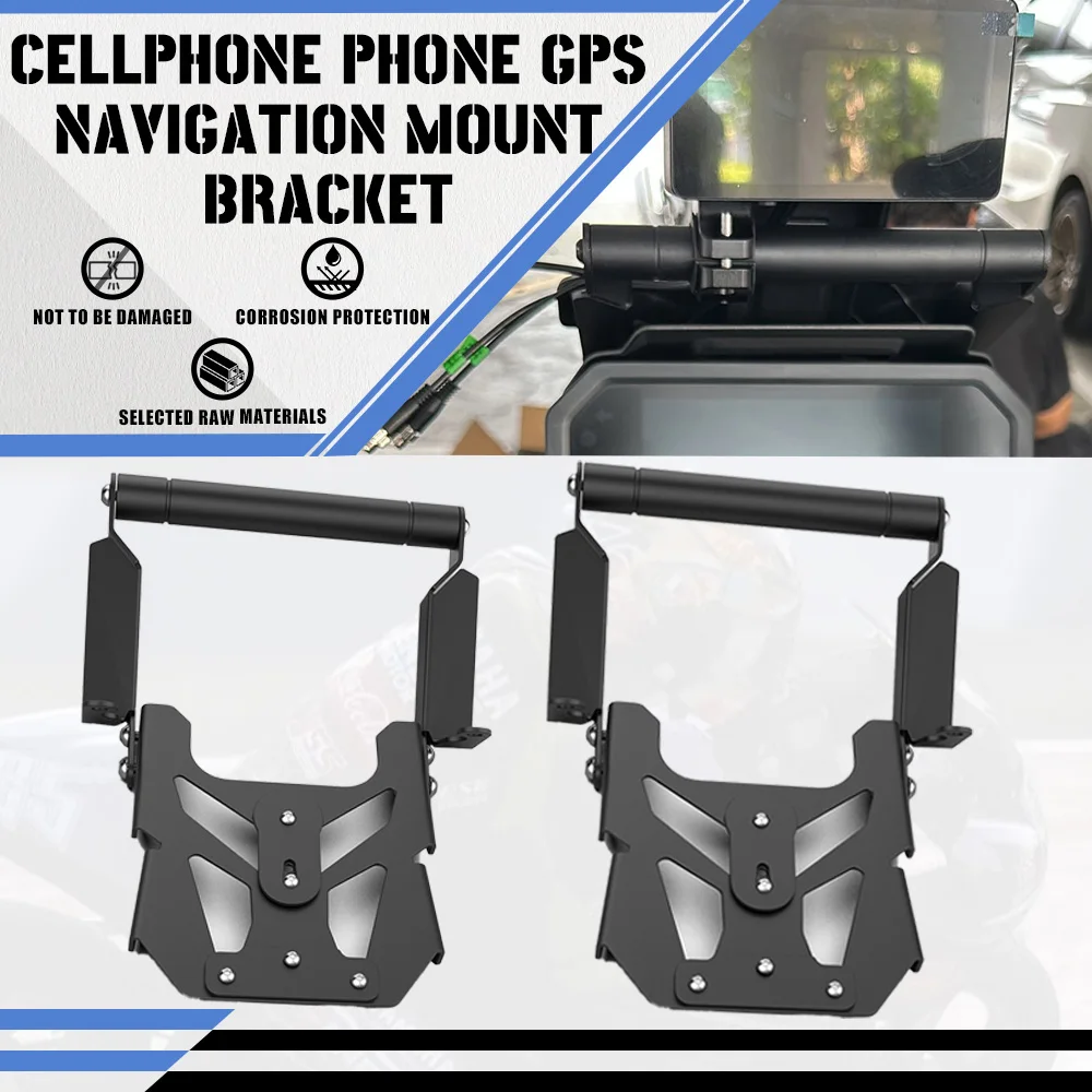 

Motorcycle Mobile Phone GPS Mounting Adapter Above Instruments Navigation Bracket Holder For Yamaha Tracer 9 GT+ Plus 2023-2026