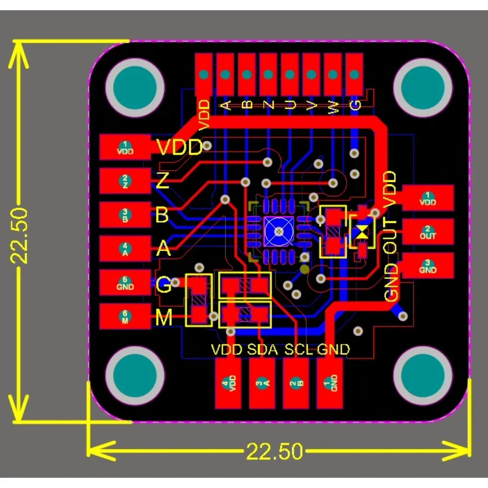 

MT6701QT 2*Magnetic Encoder 0-360 Degree Magnetic Encoder Induction Angle Measurement Sensor Module Integrated Press Detection
