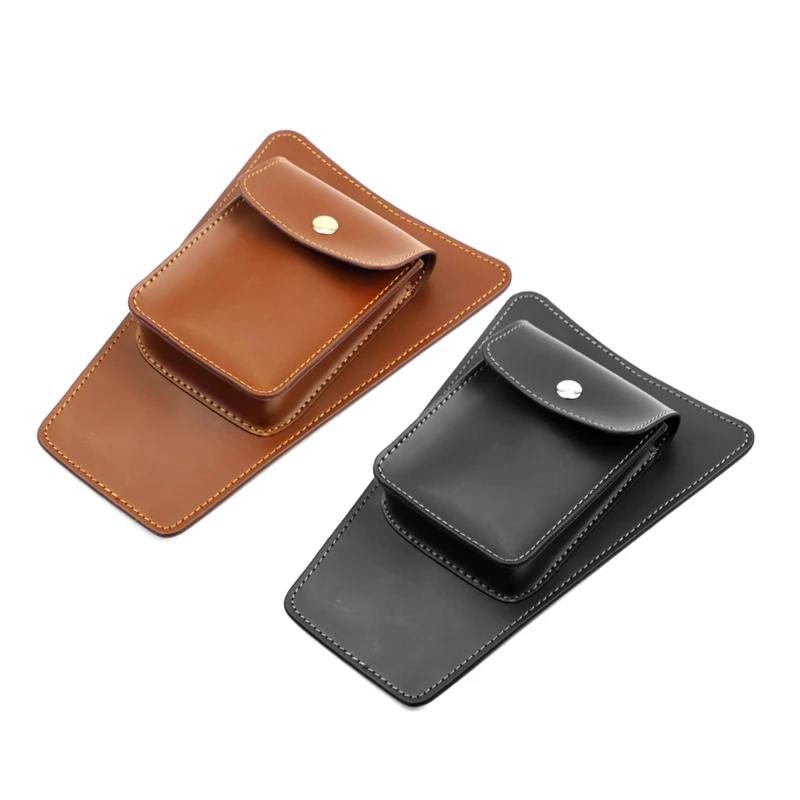 1pc Vintage Style PU Leather Motorcycle Oil Fuel Tank Cover Pad Panel Bag Chap Pouch Universal Waterproof Scratch Resistant