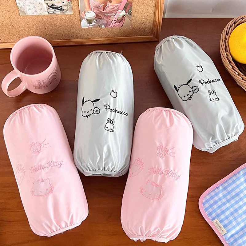 Sanrio Kuromi Waterproof Oilproof Oversleeves Cute Cartoon Cinnamoroll My Melody Sleeve Sleeve Cuff Kitchen Supplies Gifts