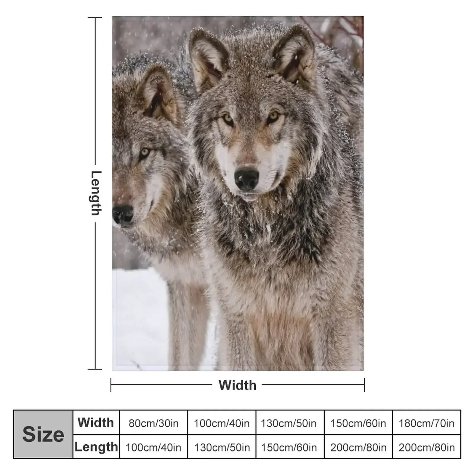 New Timber Wolf Pair Throw Blanket couch cozy soft plush fuzzy picnic outdoor blanket