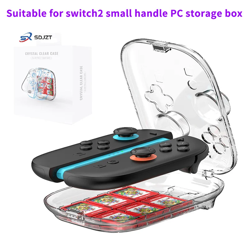 Transparent Storage Case For Switch 2 Joy-cons Handle Dust-proof Clear Protective Case For Switch 2 Game Cards Storage Box