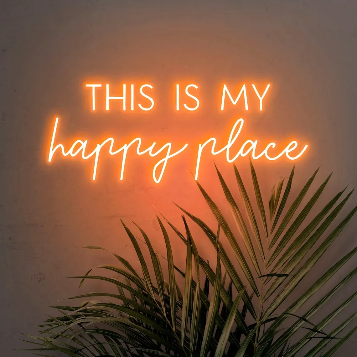 This is My Happy Place Neon Sign Custom Wedding Neon Sign LED Neon Light Sign for