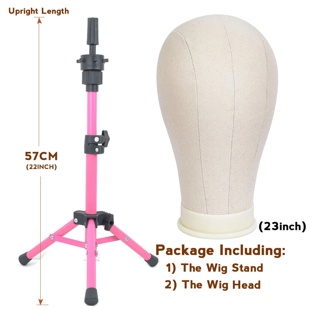 Canvas Wig Stand with Tripod Head