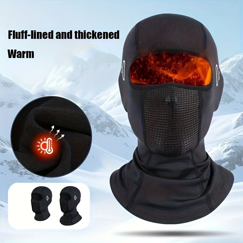 Winter winddichte Sturmhaube, Skimaske, warm, atmungsaktiv, Helmfutter, Gesichtsbedeckung für Radfahren, Motorrad, Snowboard, Outdoor-Sportarten