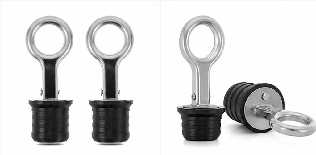 2Pcs Lawn Roller Water Fill Plug Replacement Leakproof Snap Handle Stopper for Yard Roller Drain Cap Heavy Duty Outdoor Tool