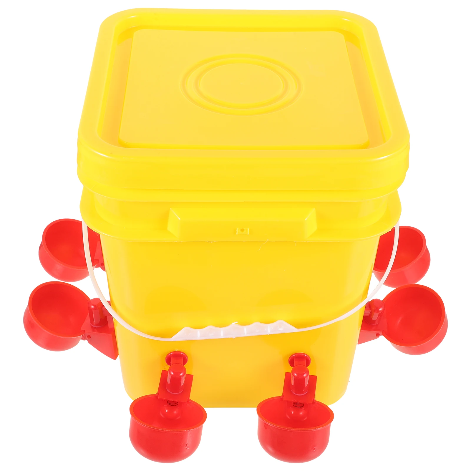 

Automatic Chicken Feeder 12L Bucket 8 Bowls Plastic Chick Waterer Supplies Poultry Duck Feeder Easy Clean Durable Outdoor Sun